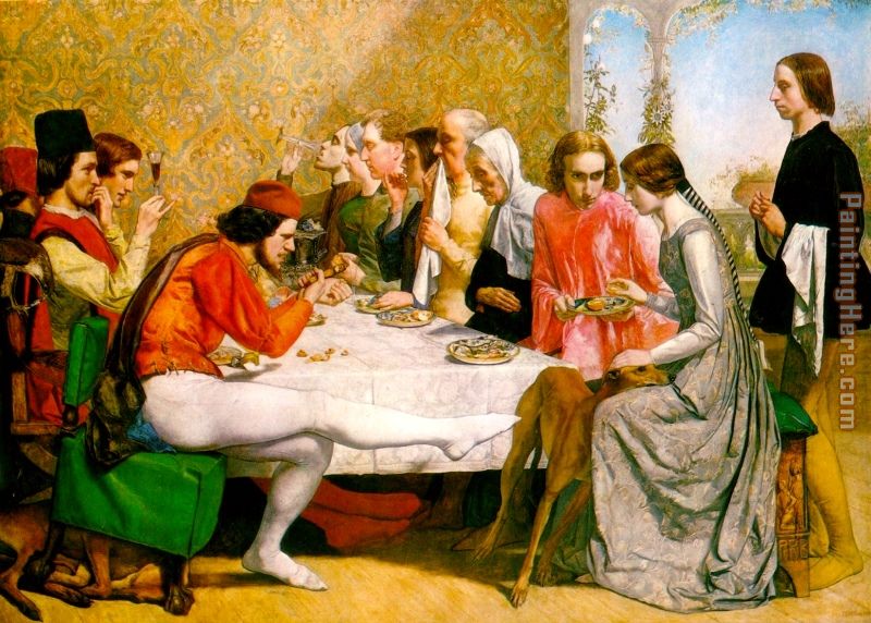 Lorenzo and Isabella painting - John Everett Millais Lorenzo and Isabella art painting